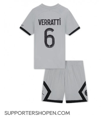 Paris Saint-Germain Marco Verratti #6 Bortatröja Barn 2022-23 Kortärmad (+ korta byxor)